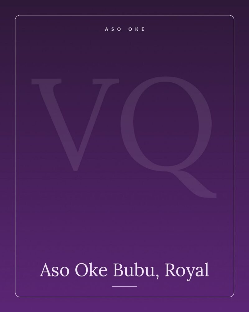 Aso Oke Bubu — Royal Purple