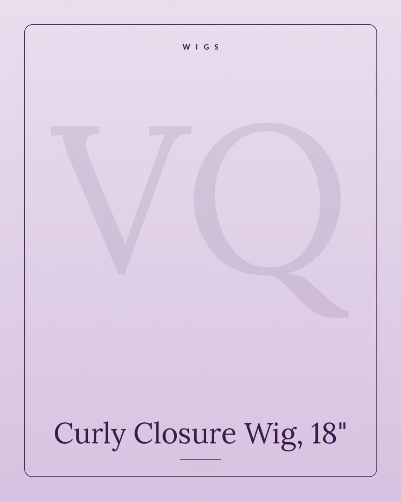 Curly Closure Wig, 18"